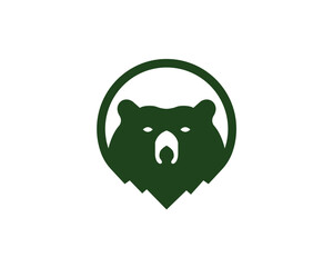 Bear Head Logo Design, iconic bear hear logo at Adobe Stock