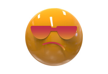 3d render emoticon reaction face 