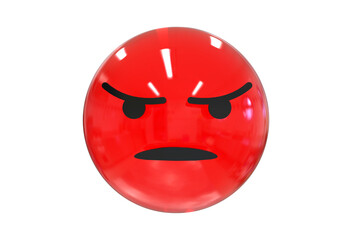 3d render emoticon reaction face 