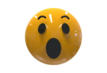 3d render emoticon reaction face 