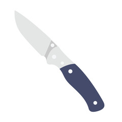 Survival Knife Flat Illustration. Clean Icon Design Element on Isolated White Background