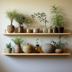 Minimalist bamboo shelf product

