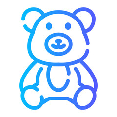 teddy bear Line Gradient Icon