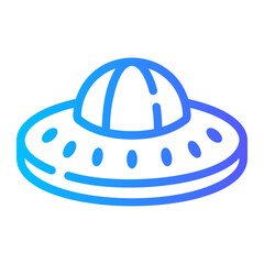 ufo Line Gradient Icon