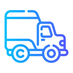 truck Line Gradient Icon