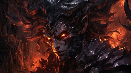 demon prince, digital art illustration, Generative AI