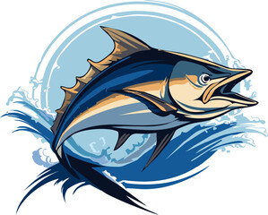 Blue Fish vector illustration design