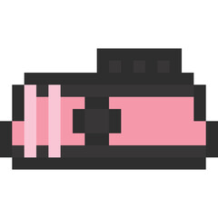 Obraz premium Pixel art cartoon camera icon 4