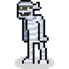 Pixel art cartoon mummy character 2