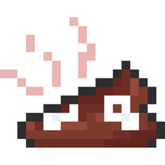 Pixel art cartoon poop character 3