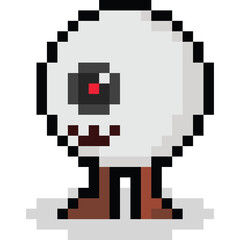 Obraz premium Pixel art eye monster character