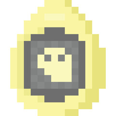 Obraz premium Pixel art cute monster in the fancy egg 3