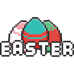 Fototapeta premium Pixel art easter egg icon