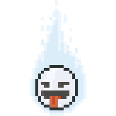 Pixel art face mask ghost character 3
