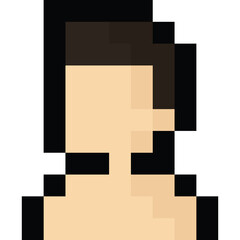 Pixel art portrait man icon