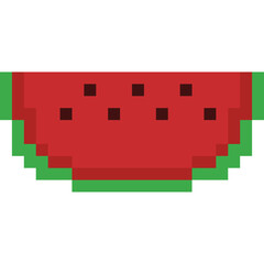 Pixel art piece of water melon