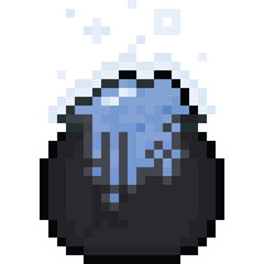 Pixel art witch pot icon 6