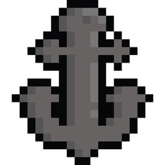Obraz premium Pixel art ancher icon