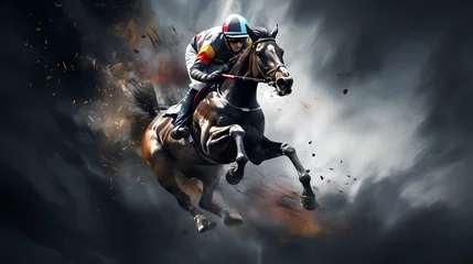 Fotobehang Horse Race Extreme © Kreatifquotes