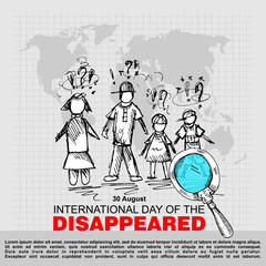 International Day Of The Disappeared, poster and banner vector