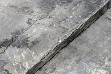 Abstract form on the grunge floor