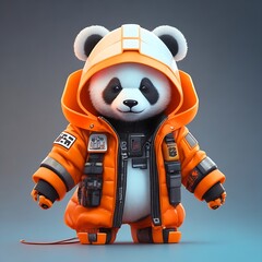 Robot panda with jacket