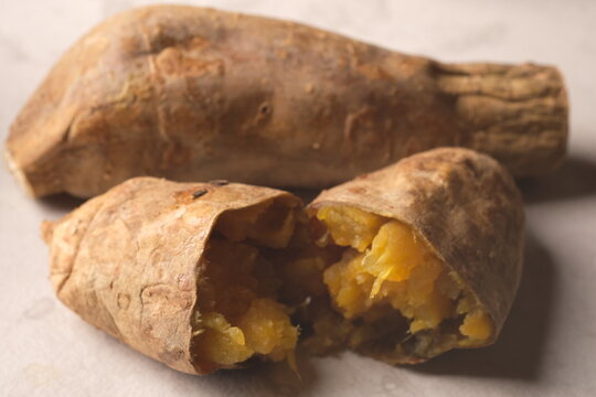 Cilembu sweet potato is a cultivar of sweet potato, a local race originating from Cilembu Village, Pamulihan District, Sumedang, West Java. Ipomoea batatas 'Cilembu'. Baked Cilembu sweet potato.