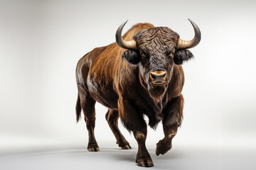 a Spanish Fighting Bull on isolate white background - 638698359
