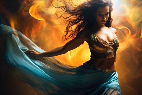 Belly dance concept background 