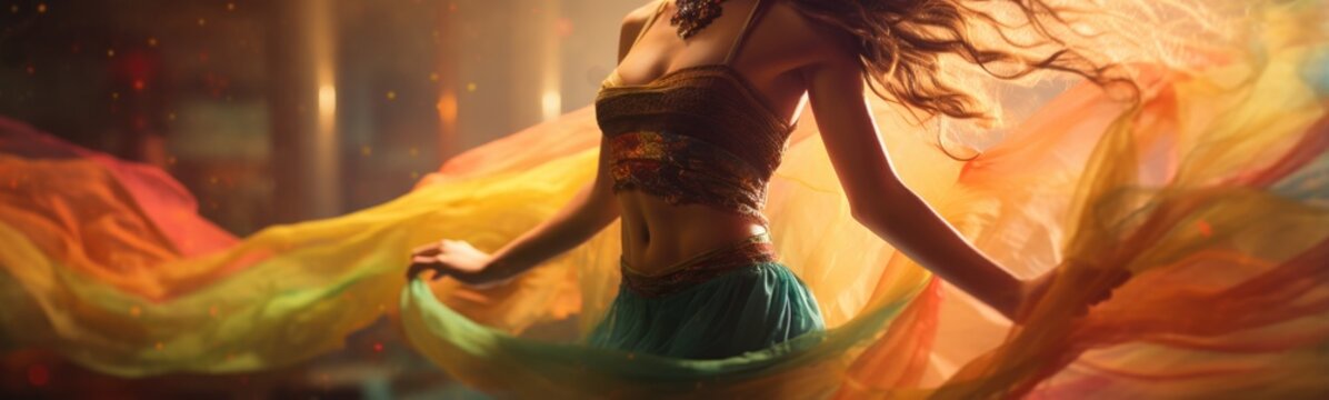 Belly dance concept banner