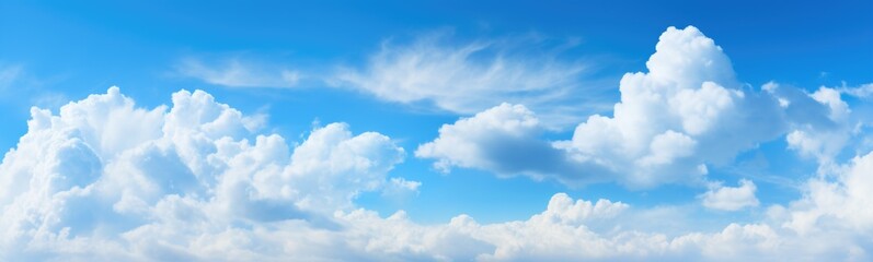Naklejka na ściany i meble Beautiful sky with clouds banner 
