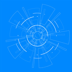 Obraz premium Sci fi futuristic user interface, HUD, Technology abstract background , Vector illustration. 