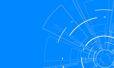 Sci fi futuristic user interface, HUD, Technology abstract background , Vector illustration.	
