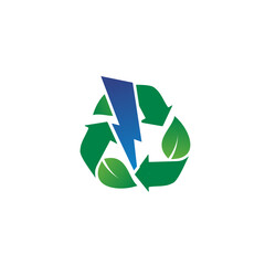 reduce, reuse, recycle and flash icon