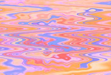 ピンクやオレンジや紫などの水面のようなマーブル模様
