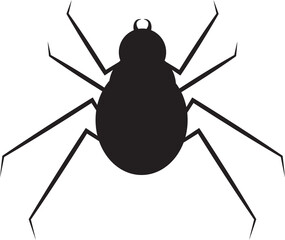 Digital png illustration of spider symbol on transparent background