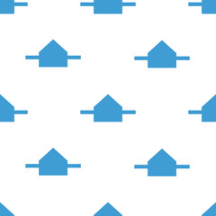 Digital png illustration of blue shapes pattern on transparent background