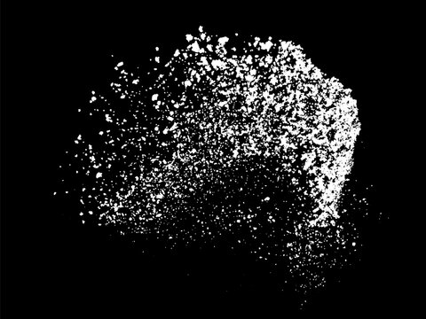 White splashes isolated on black background. Abstract vector explosion. Digitally generated image. Illustration, EPS 10.