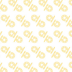 Digital png illustration of yellow abstract pattern on transparent background