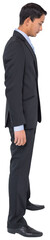 Digital png photo of thoughtful asian businessman on transparent background