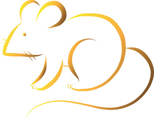 Digital png illustration of mouse symbol on transparent background
