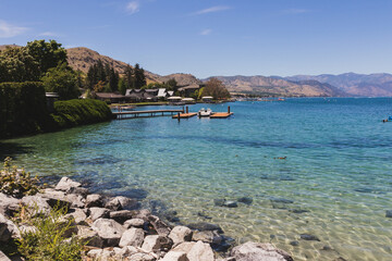 Tranquil Shoreline on Lake Chelan, Washington