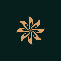 Luxury flower vector logotype. Creative universal premium leaf floral logo vector template
