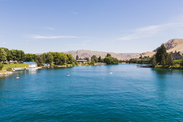 Tranquil Scene of Blue Sky and Water at Lake Chelan