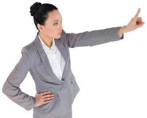 Digital png photo of asian businesswoman on transparent background