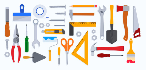 handyman tools vector pack - handyman tools. elements of the tools of the workers. eps file