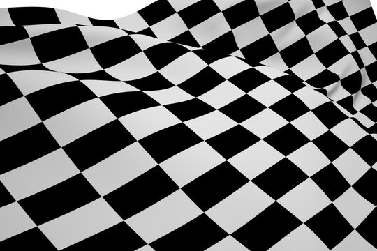Naklejka Digital png illustration of black and white flag on transparent background