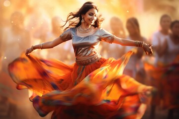 Indian folk dance background