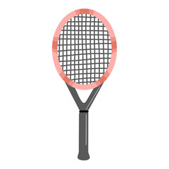 Tennis racket isolated on white. Vector flat sport illustration