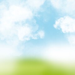 Abstract of nature green leaves blue sky for background.